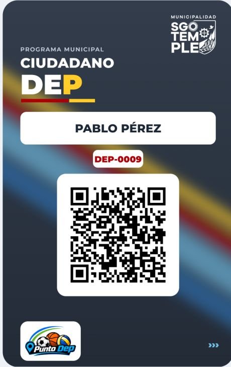 Tarjeta Ciudadano DEP